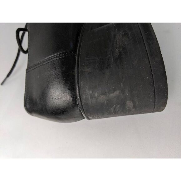 Steve Madden Y2K Steve Madden Chunky Heel Platform Lace Up Moc Toe Booties Sz 6. - Picture 7 of 10